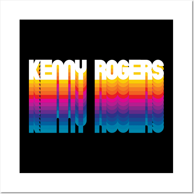 Retro Rogers Proud Personalized Name Gift Retro Rainbow Style Wall Art by Time Travel Style